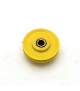 Poulie à moyeu ø25 mm plastique sertie jaune
