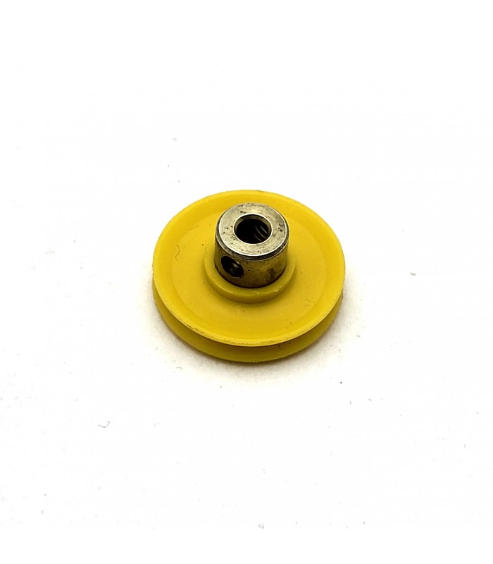 Poulie à moyeu ø25 mm plastique sertie jaune