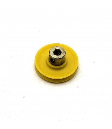 Poulie à moyeu ø25 mm plastique sertie jaune