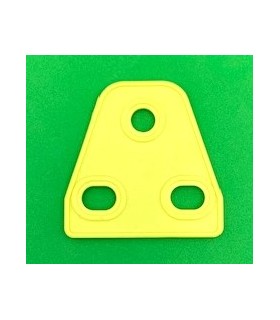 Mj triangular flexible plate 2 x 1 pale yellow