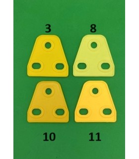 Mj plaque triangle souple 2x1 jaune pâle