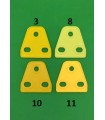 Mj plaque triangle souple 2x1 jaune pâle