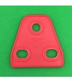 Mj plaque triangle souple 2x1 rouge grenadine