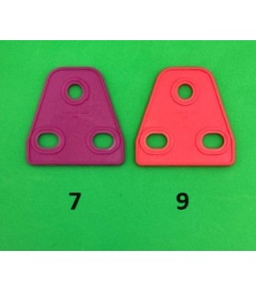Mj plaque triangle souple 2x1 rouge grenadine