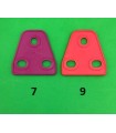 Mj plaque triangle souple 2x1 rouge grenadine