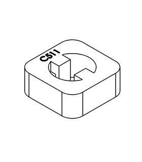 Mj notched square nut for picht 1,98mm lemon yellow