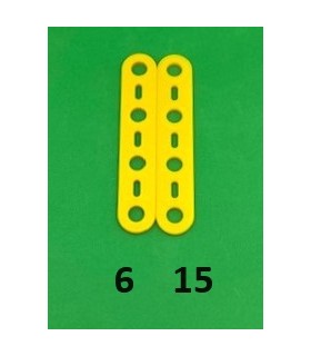 Mj flat strip 4 holes yellow