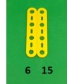 Mj flat strip 4 holes yellow