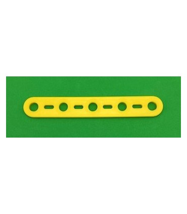 Mj flat strip 5 holes lemon yellow