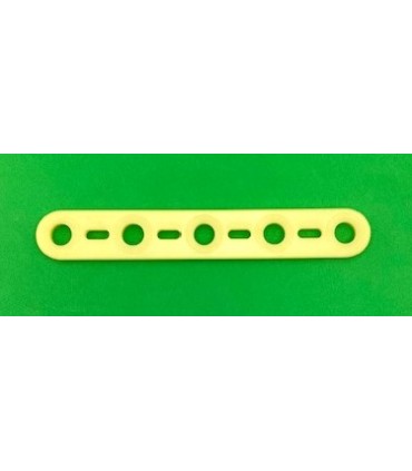 Mj flat strip 5 holes banana yellow