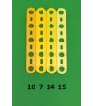 Mj flat strip 5 holes yellow