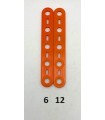 Mj flat strip 5 holes orange