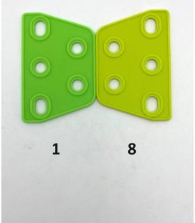 Mj trapezoidal flexible plate 3 x 2 green