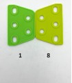 Mj trapezoidal flexible plate 3 x 2 green