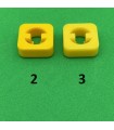 Mj notched square nut for picht 1,98mm lemon yellow
