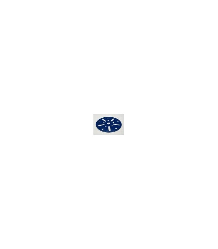 Plaque circulaire ø 63 mm 10 trous  bleu