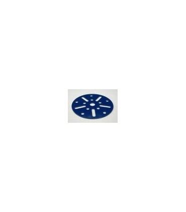 Plaque circulaire ø 63 mm 10 trous  bleu