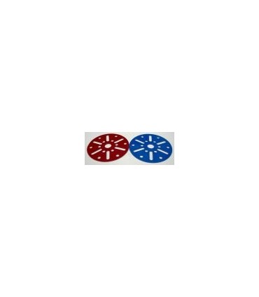 Plaque circulaire 63-12 trous  bleu