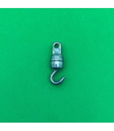 Large loaded hook steel colored