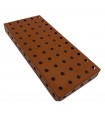 Plaque a rebords 11x5 tr (140x60 mm) brun