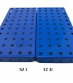 Plaque a rebords 11x5 tr (140x60 mm) bleu