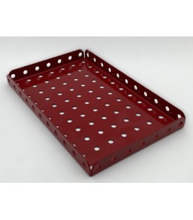Flanged plate 7x11 hole dark red