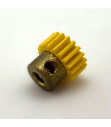 Plastic Pinion 19 th with boss yellow