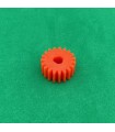 Pignon 19 dents 3 pans orange fluo
