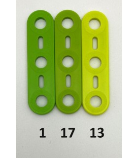 Mj flat strip 3 holes apple green