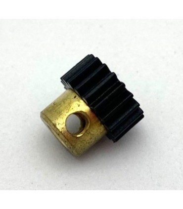 Plastic pinion 19 th ø w. 6 mm black