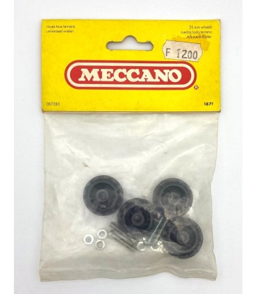 Roue plastique dur noir (sachet d'origine de 4 pièces)