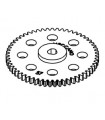Roue dentée 57 dents moulée vert clair 3 pans