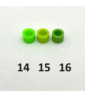 Mini plastic washer spacer green