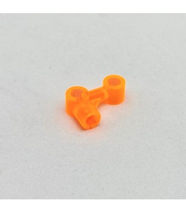 Plastic rocket transparent neon orange