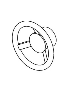 Car steering wheel closed hub