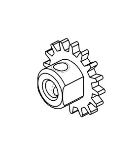 Pignon zamack 25 dents zn