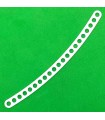 Narrow curved strip double perforation 140mm r.250mm 21h white