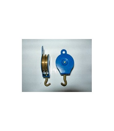 Palan a 2 poulies bleu