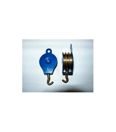 Palan a 3 poulies bleu