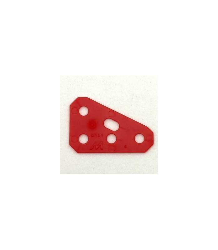 Flexible triangular plate 3x2h plastic red