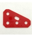 Flexible triangular plate 3x2h plastic red
