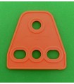 MJ plaque triangle souple spéciale 3x1 orange corail