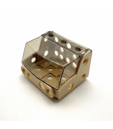 Mj pare-brise fumé + cabine 3 trous beige