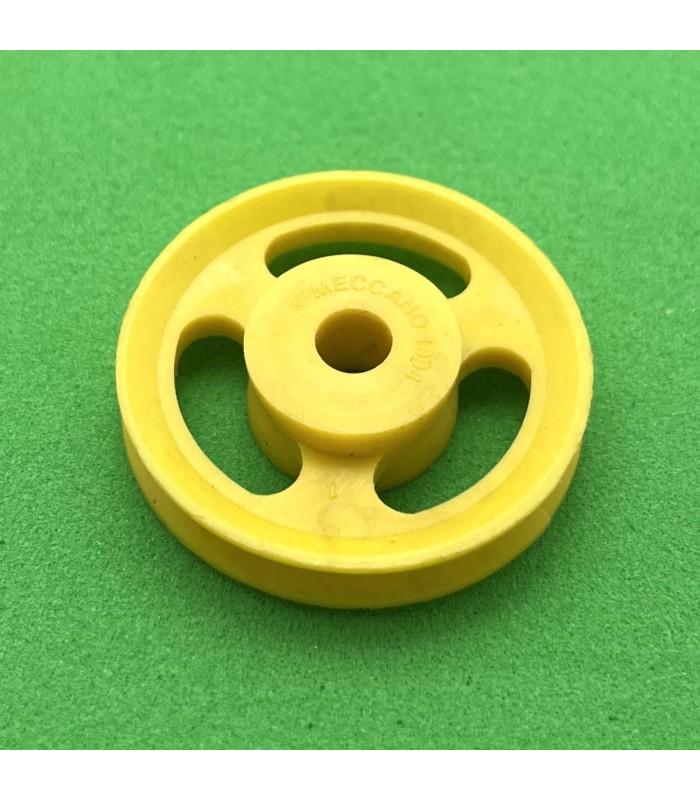 Plastic pulley no boss ø 25 mm slotted yellow Plastic pulley no boss ø 25 mm slotted yellow