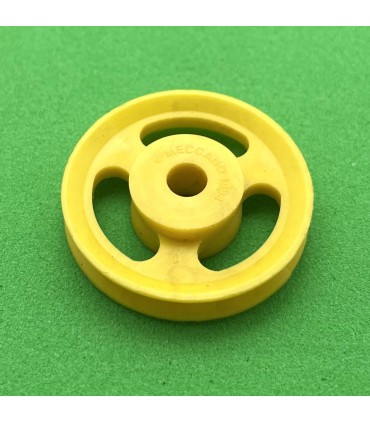 Plastic pulley no boss ø 25 mm slotted yellow