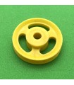 Plastic pulley no boss ø 25 mm slotted yellow