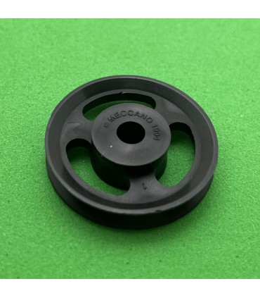 Plastic pulley no boss ø 25 mm slotted black