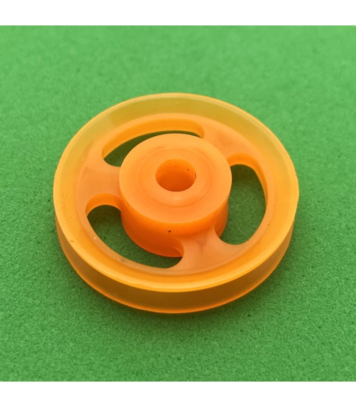 Poulie ø25 mm ajourée sans moyeu plastique orange Poulie ø25 mm ajourée sans moyeu plastique orange
