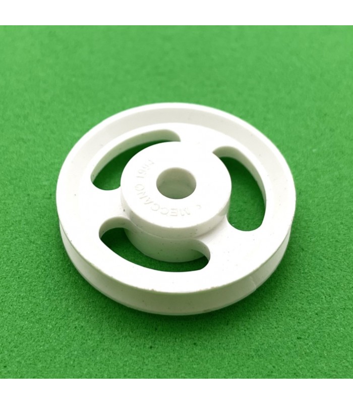 Pulley no boss ø 25 mm slotted white Pulley no boss ø 25 mm slotted white