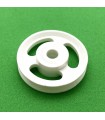 Pulley no boss ø 25 mm slotted white